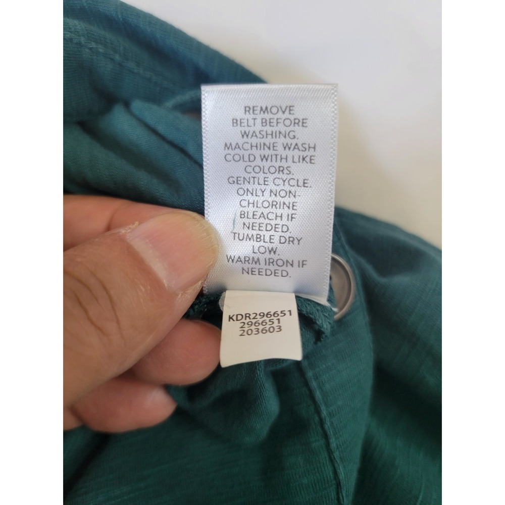 Pure‎ Jill Jumpsuit Cropped Leg V-Neck Pockets Relaxed Green Sz M - Picture 7 of 9
